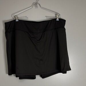Essentials Black Active Skort with Inner Short Panel